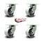 Service Caster 6 Inch Extra Heavy Duty Semi Steel Cast Iron Wheel Swivel Caster SCC, 4PK SCC-KP92S630-SSR-4 - alternate 4